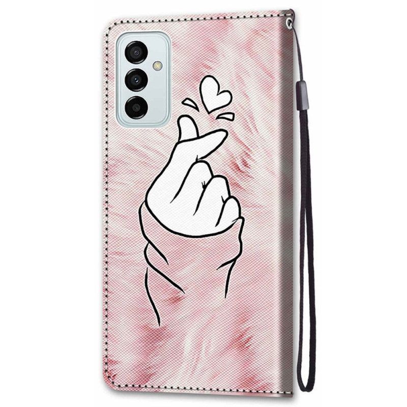 Flip Case Für Samsung Galaxy M23 5G Fingerherz