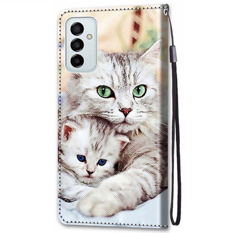 Flip Case Für Samsung Galaxy M23 5G Katzenfamilie