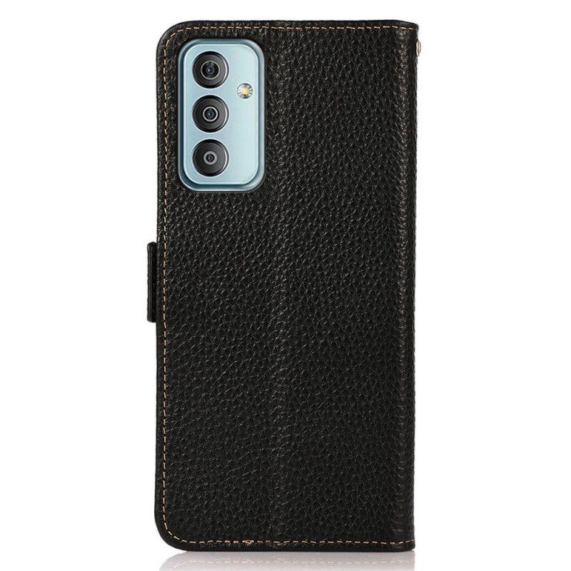 Flip Case Für Samsung Galaxy M23 5G Lychee-leder Khazneh Rfid