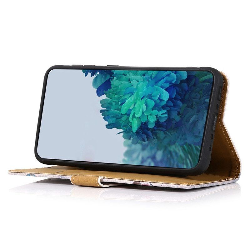 Lederhüllen Für Samsung Galaxy M23 5G Blühender Baum