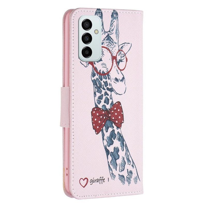 Lederhüllen Für Samsung Galaxy M23 5G Kluge Giraffe