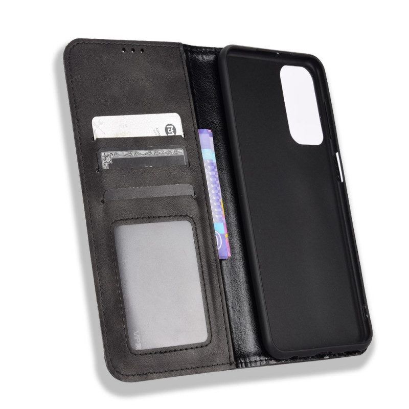 Schutzhülle Für Samsung Galaxy M23 5G Flip Case Stilisierter Vintage-ledereffekt