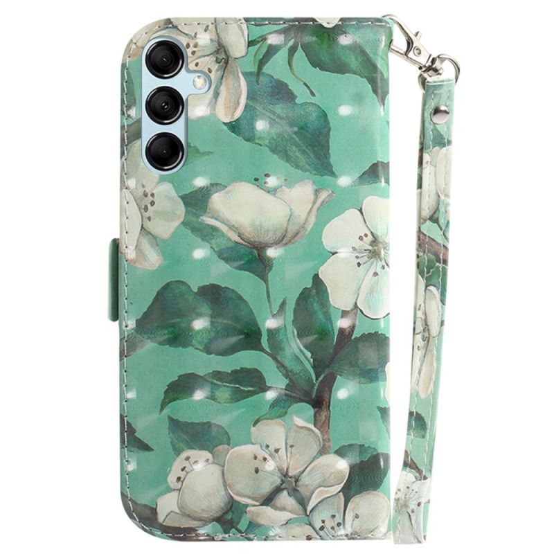 Lederhüllen Samsung Galaxy A15 Aquarellblumen