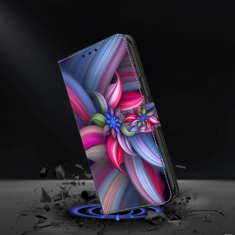 Lederhüllen Samsung Galaxy A15 Handyhülle Bunte Blumen