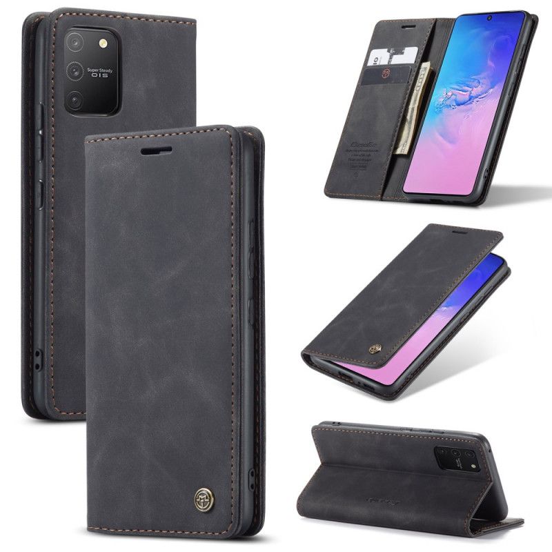 Flip Case Samsung Galaxy S10 Lite Schwarz Ledertasche