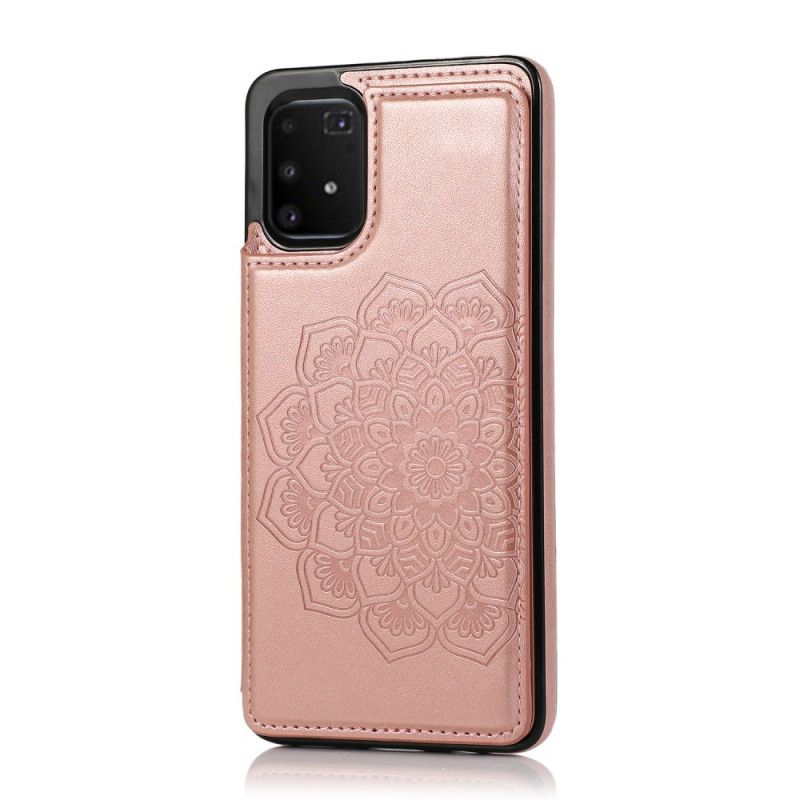 Hülle Samsung Galaxy S10 Lite Grau Mandala-Druckkartenhalter