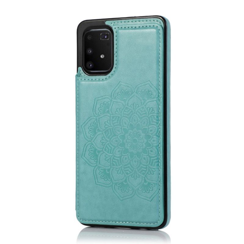 Hülle Samsung Galaxy S10 Lite Grau Mandala-Druckkartenhalter