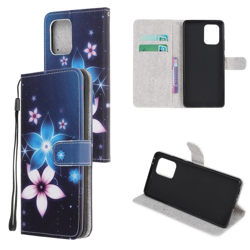 Lederhüllen Für Samsung Galaxy S10 Lite Mondblumen Mit Tanga