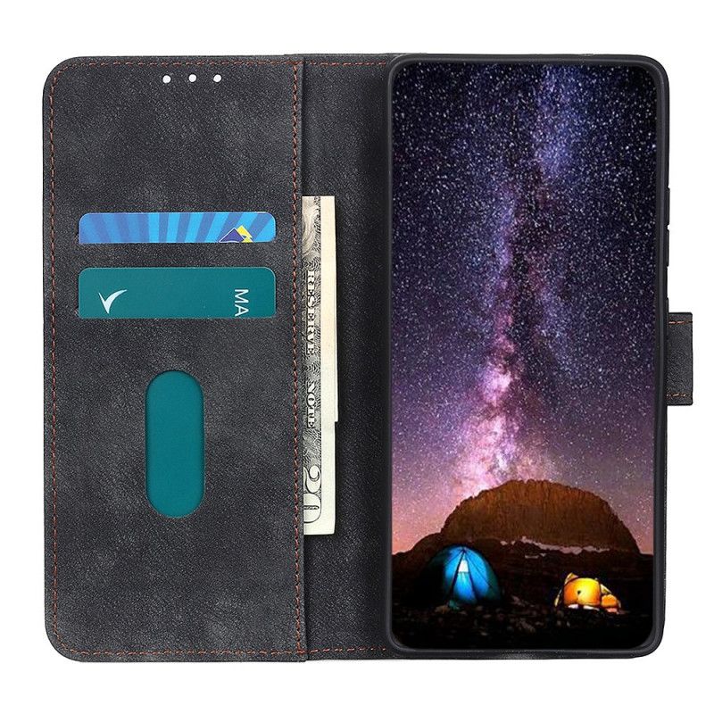 Lederhüllen Samsung Galaxy S10 Lite Schwarz Handyhülle Vintage Leder- Und Nietstil