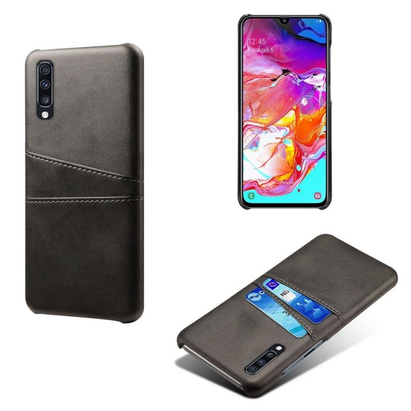 Hülle Samsung Galaxy A70 Schwarz Karteninhaber