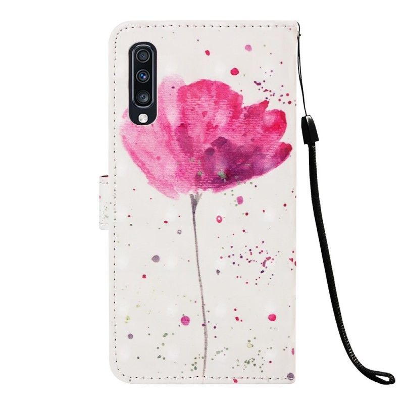 Lederhüllen Für Samsung Galaxy A70 Aquarellmohn