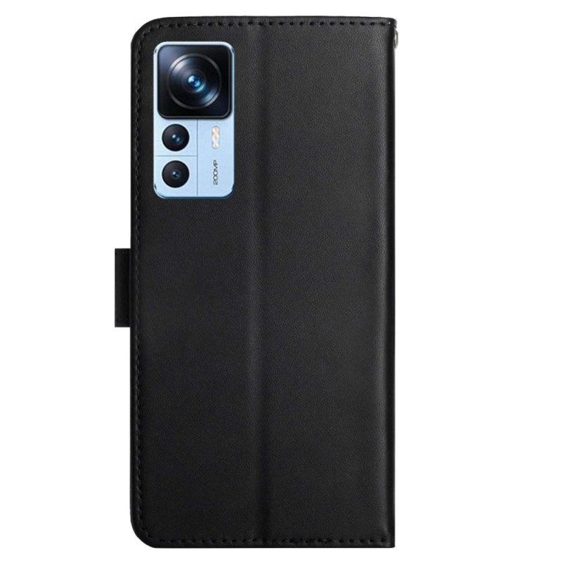 Flip Case Für Xiaomi 12T / 12T Pro Echtes Nappaleder