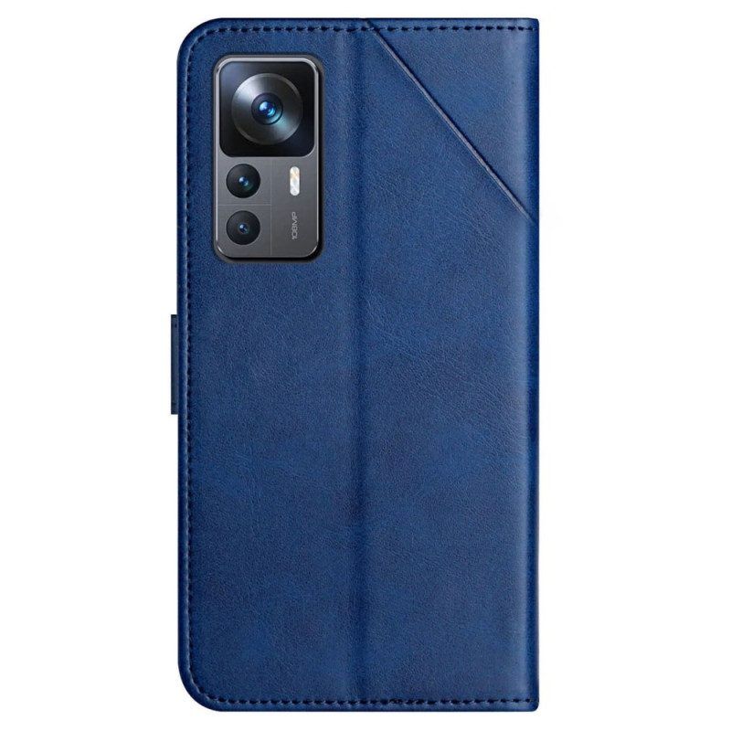 Flip Case Für Xiaomi 12T / 12T Pro X Design Geo-lederstil