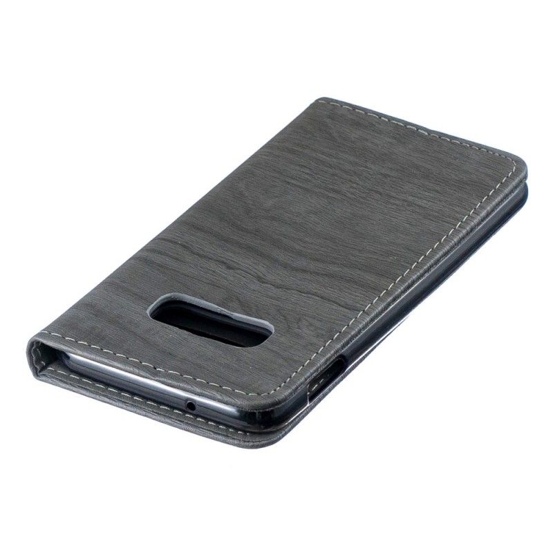 Flip Case Samsung Galaxy S10E Holzeffekt