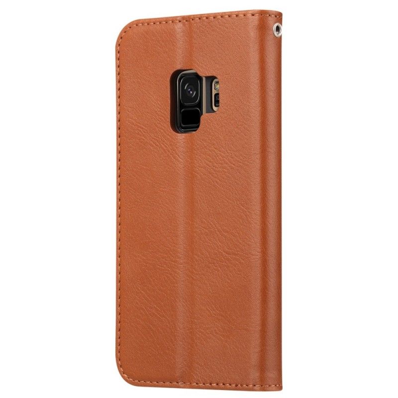 Flip Case Samsung Galaxy S9 Schwarz Kartenhalter Aus Kunstleder