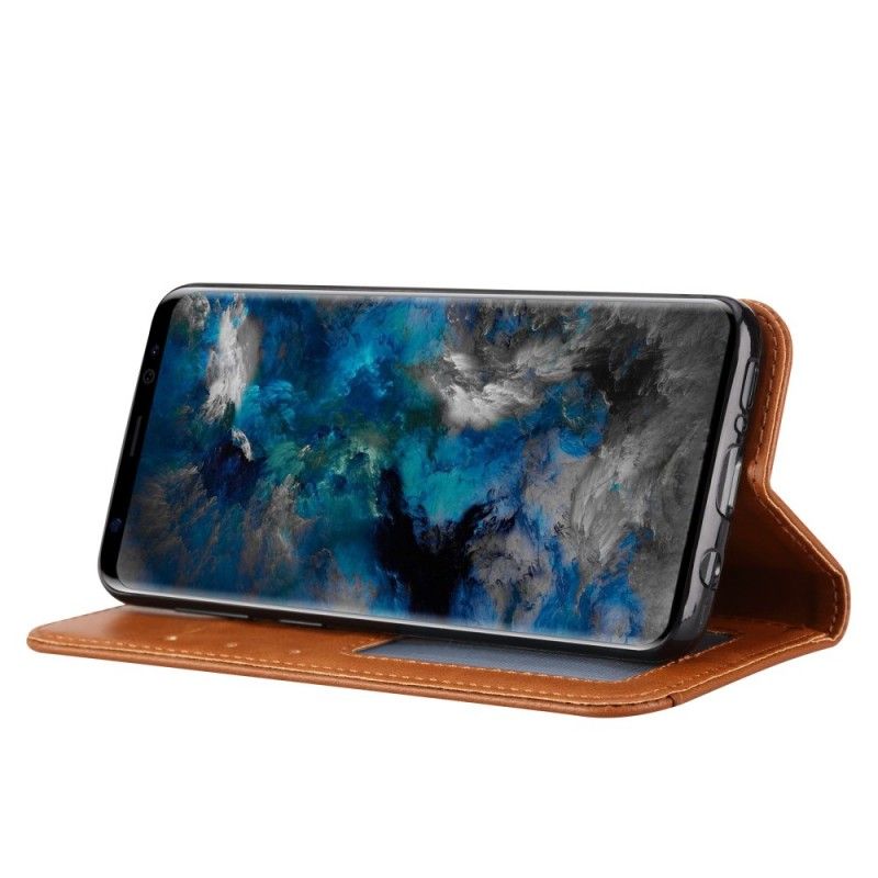 Flip Case Samsung Galaxy S9 Schwarz Kartenhalter Aus Kunstleder