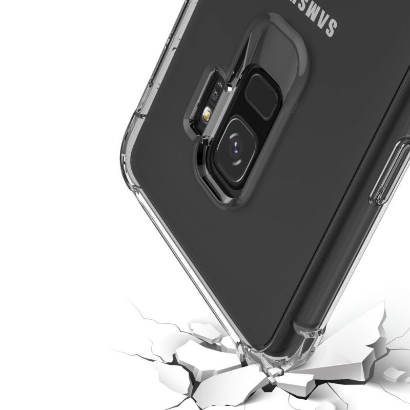 Hülle Samsung Galaxy S9 Schwarz Transparente Leeu-Schutzkissen