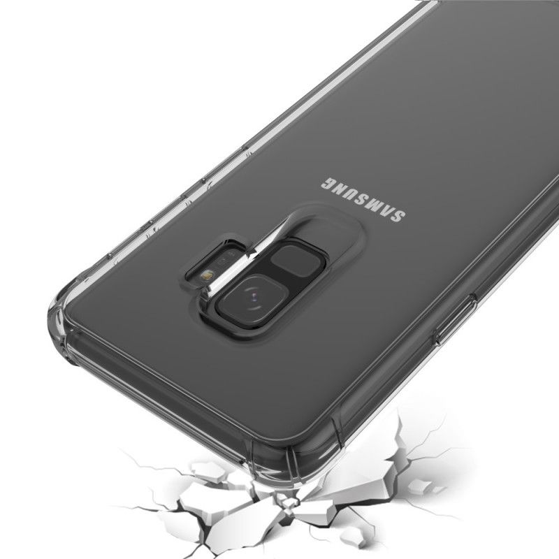 Hülle Samsung Galaxy S9 Schwarz Transparente Leeu-Schutzkissen