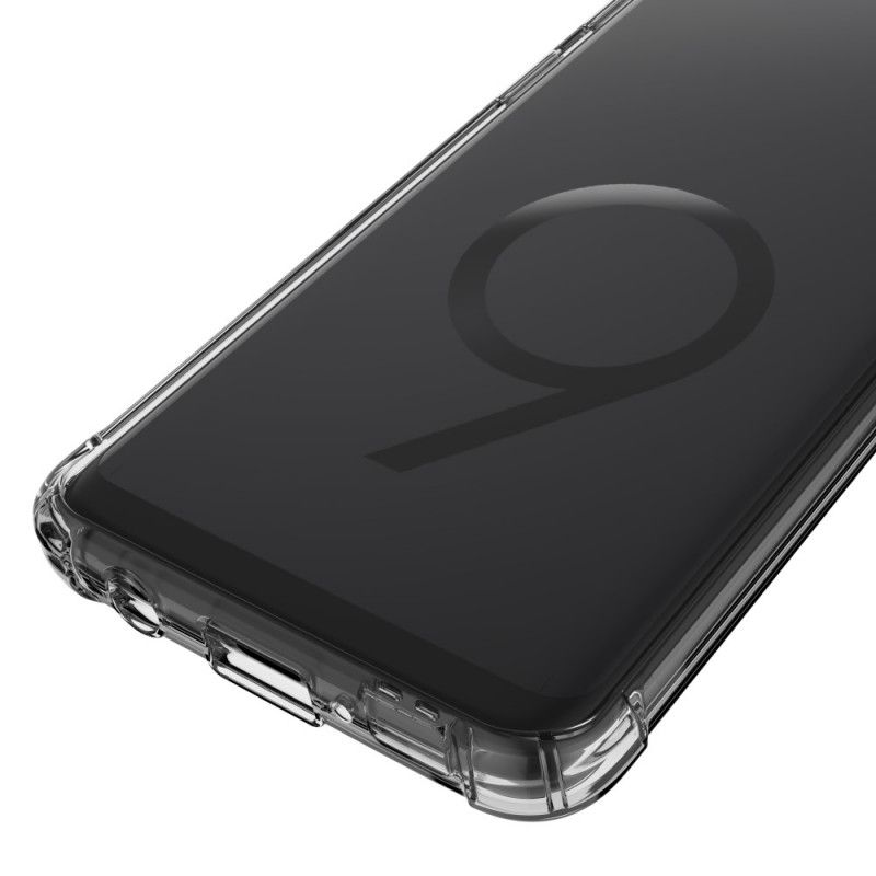 Hülle Samsung Galaxy S9 Schwarz Transparente Leeu-Schutzkissen