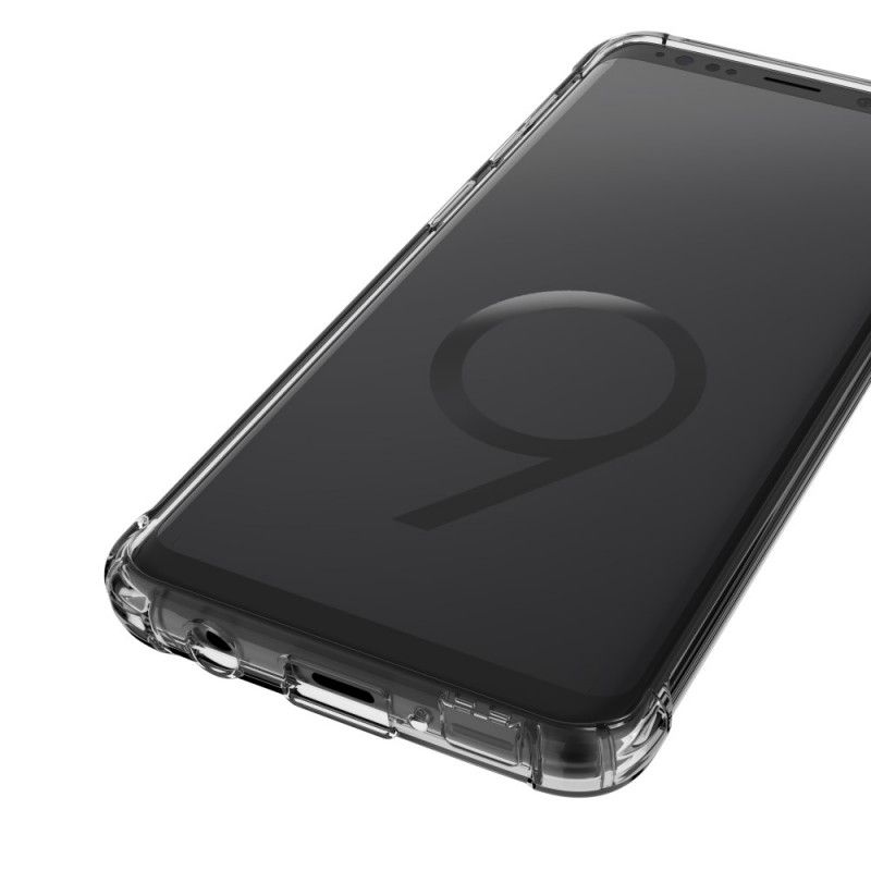 Hülle Samsung Galaxy S9 Schwarz Transparente Leeu-Schutzkissen