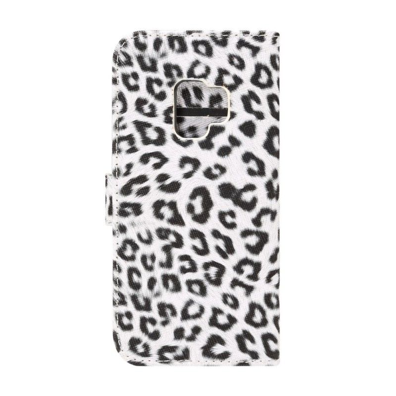 Lederhüllen Für Samsung Galaxy S9 Weiß Leopard