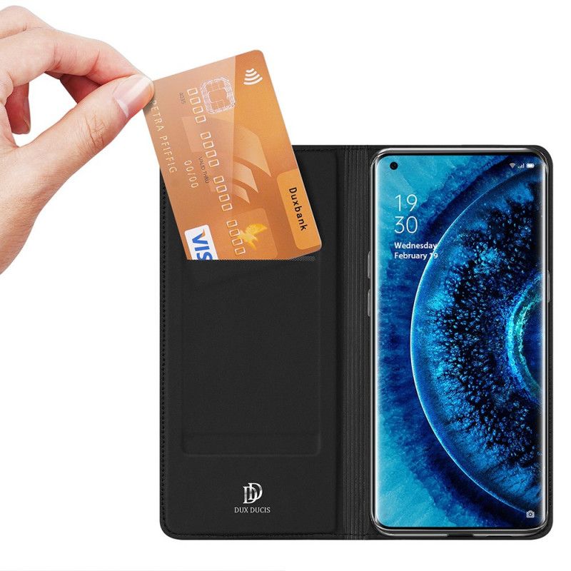 Flip Case Oppo Find X2 Pro Dunkelblau Pro-Dux-Ducis-Haut