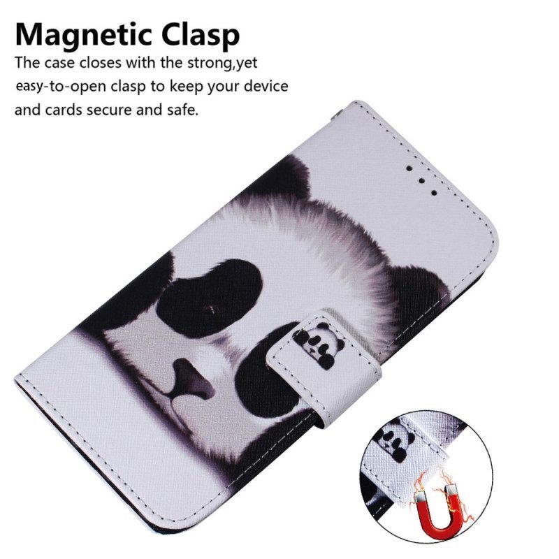 Flip Case Für Realme GT Neo 3 Trauriger Panda