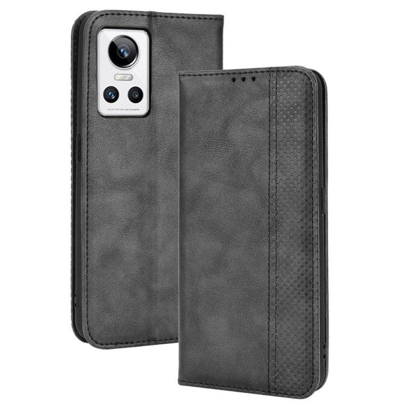 Schutzhülle Für Realme GT Neo 3 Flip Case Retro-textur