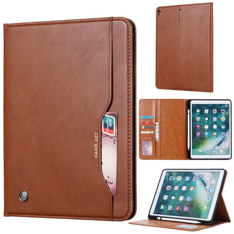 Case iPad 10.2" (2019) (2020) Schwarz Dokumentenhalter Mit Ledereffekt