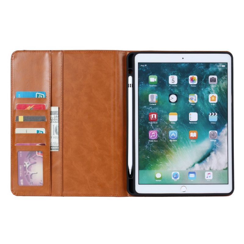 Case iPad 10.2" (2019) (2020) Schwarz Dokumentenhalter Mit Ledereffekt