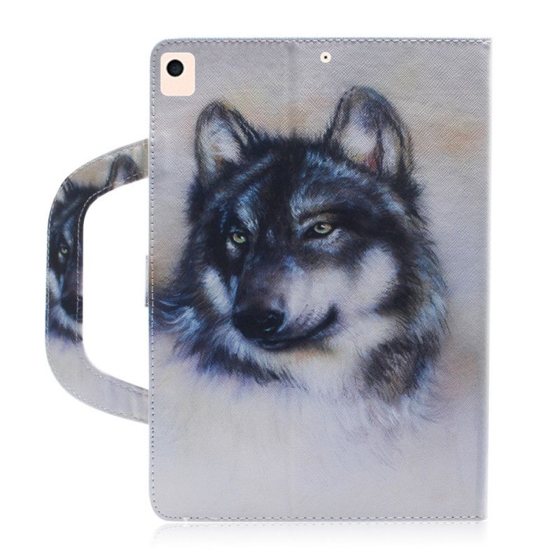 Lederhüllen iPad 10.2" (2019) (2020) Wolf Mit Griff