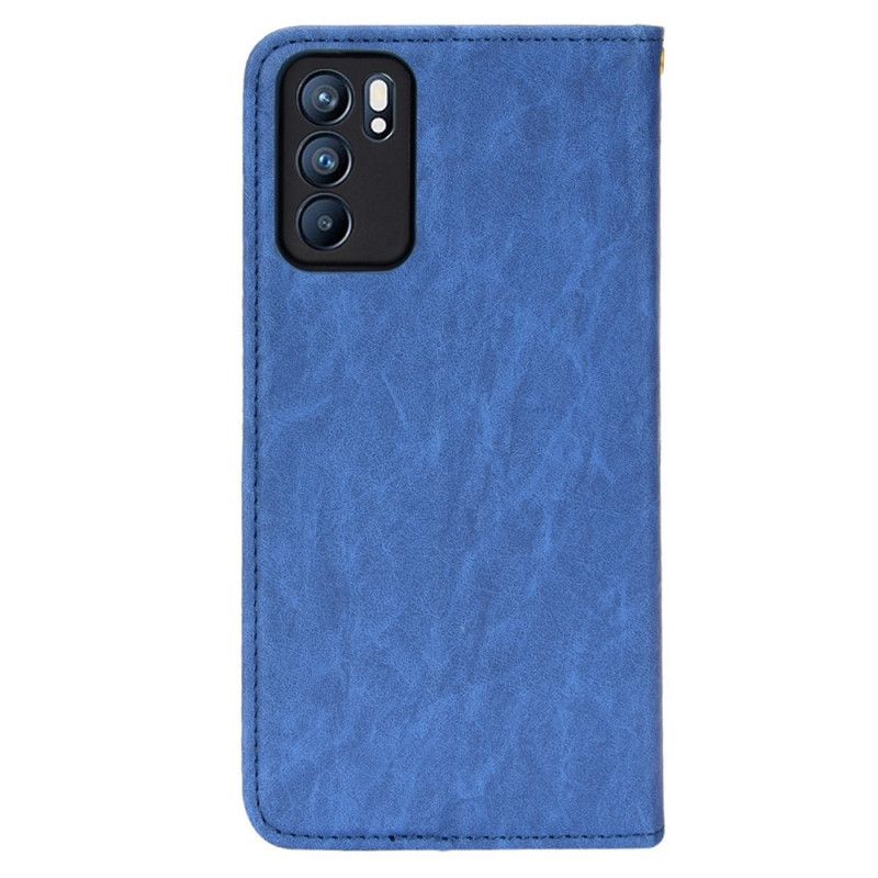 Flip Case Für Oppo Reno 6 5g Kunstleder Zweifarbig Schräg