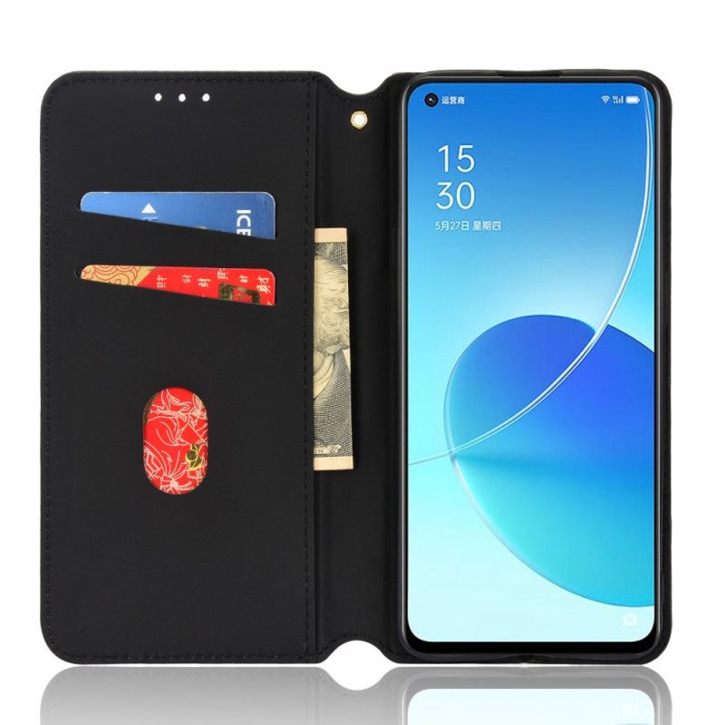 Flip Case Oppo Reno 6 5g Handyhülle 3d-diamant Ledereffekt