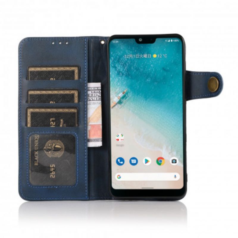 Lederhüllen Für Oppo Reno 6 5g Magnetknopf Khazneh