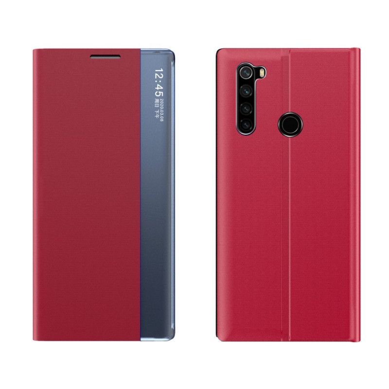 Ansichtsabdeckung Aus Strukturiertem Leder Im Xiaomi Redmi Note 8T Schwarz Stil