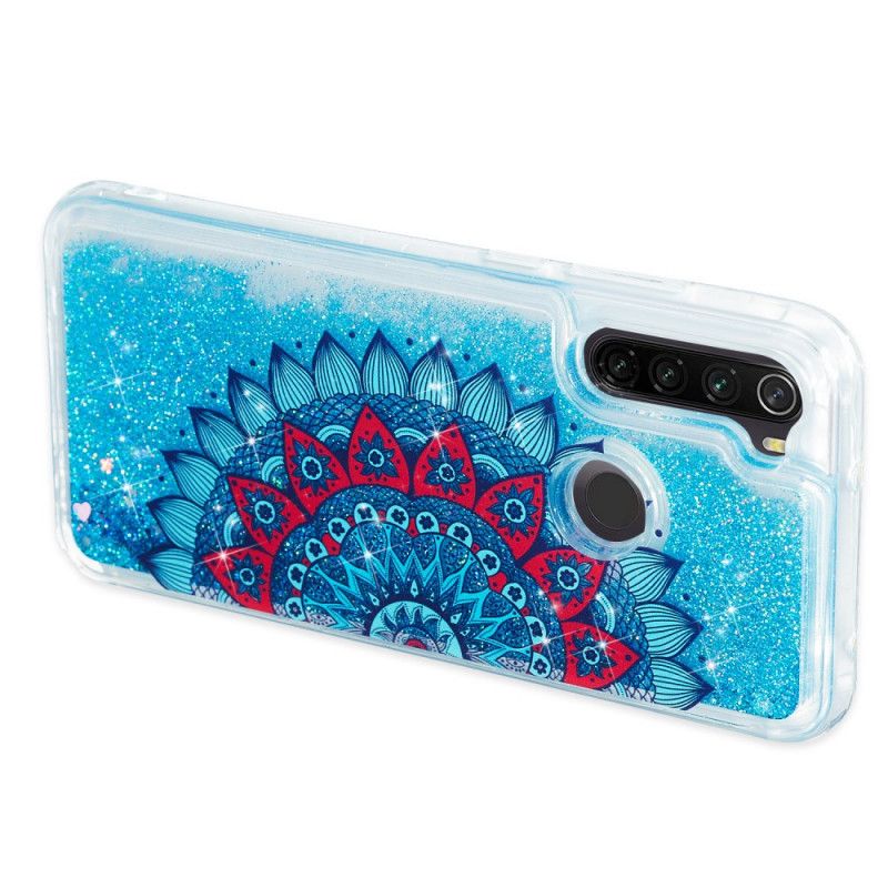 Hülle Xiaomi Redmi Note 8T Dunkelblau Glitzermandala