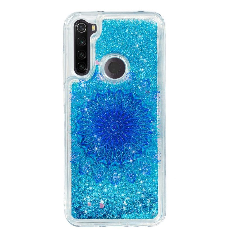 Hülle Xiaomi Redmi Note 8T Dunkelblau Glitzermandala