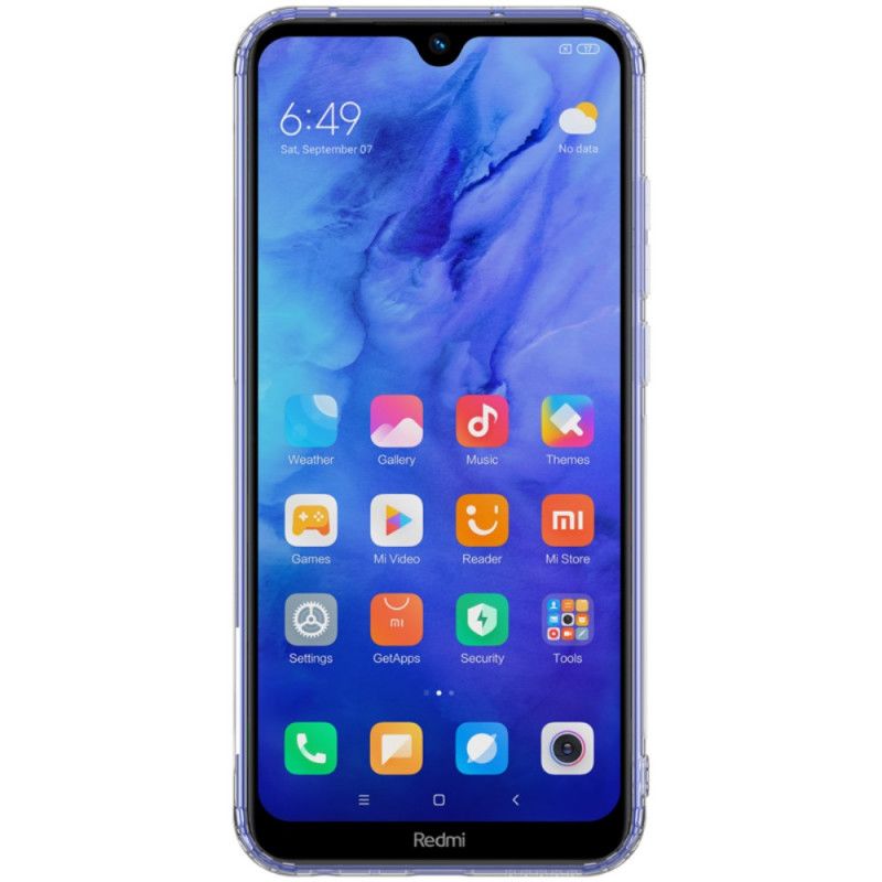 Hülle Xiaomi Redmi Note 8T Grau Transparenter Nillkin