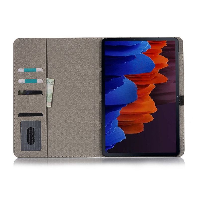 Case Samsung Galaxy Tab S7 Grau Handyhülle Weltkarte