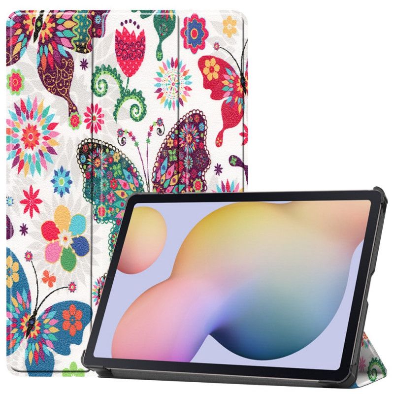 Smart Case Samsung Galaxy Tab S7 Vintage Blumenstifthalter