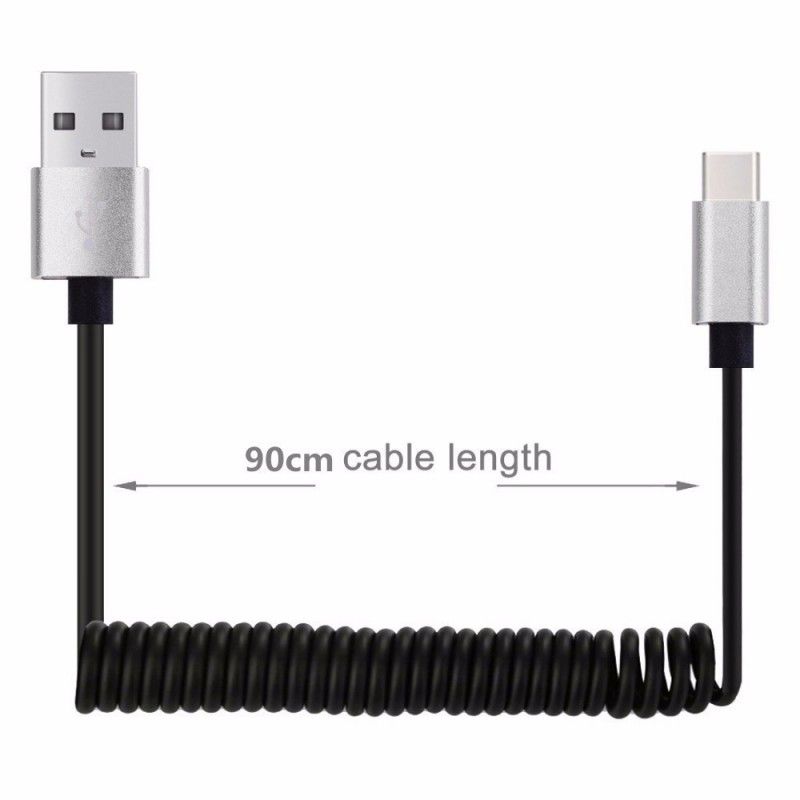 Usb-Zu-Usb-C-Federladekabel