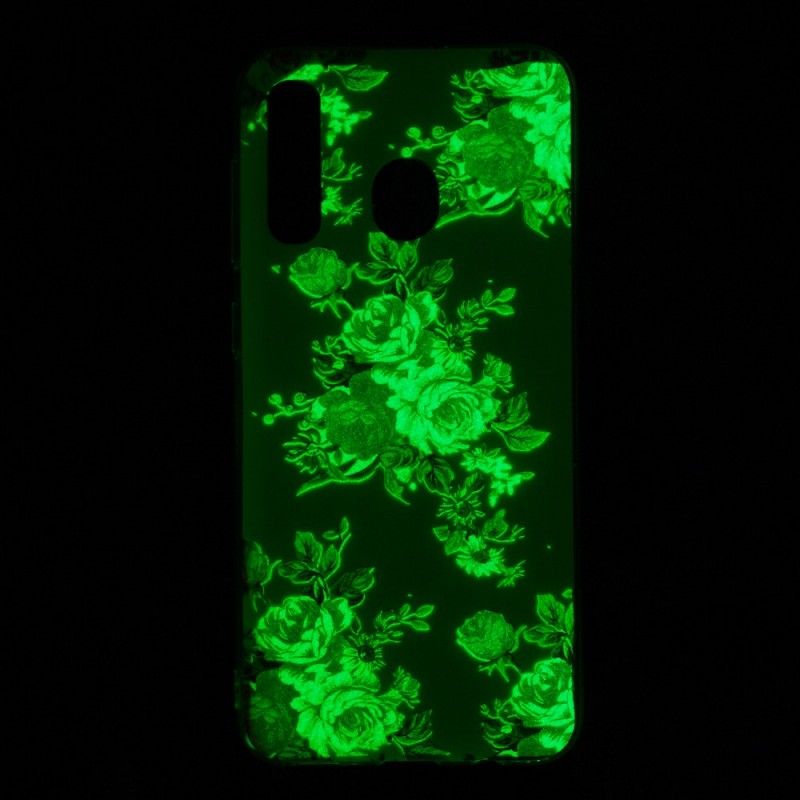 Hülle Für Samsung Galaxy A50 Fluoreszierende Freiheitsblumen