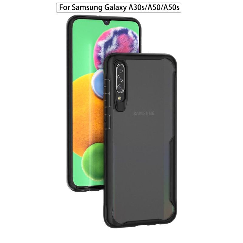 Hülle Für Samsung Galaxy A50 Schwarz Abgeschrägter Kantenhybrid