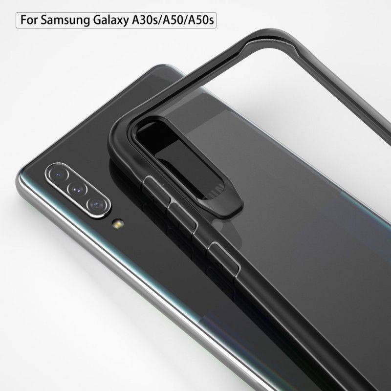 Hülle Für Samsung Galaxy A50 Schwarz Abgeschrägter Kantenhybrid