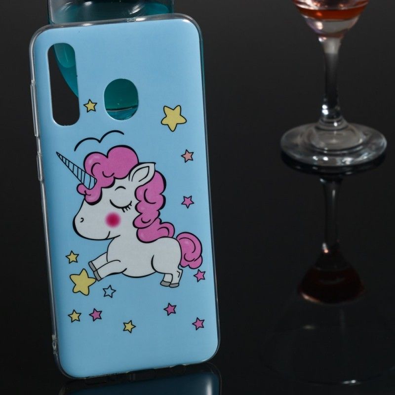 Hülle Samsung Galaxy A50 Fluoreszierendes Einhorn