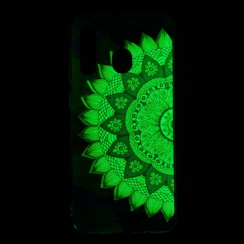 Hülle Samsung Galaxy A50 Fluoreszierendes Farbiges Mandala