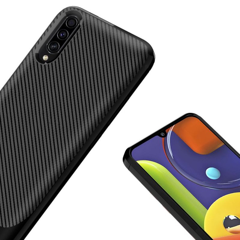 Hülle Samsung Galaxy A50 Schwarz Moderne Flexible Kohlefaser