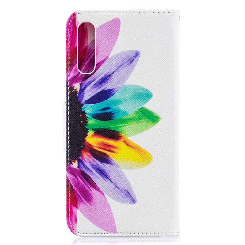 Lederhüllen Samsung Galaxy A50 Aquarellblume