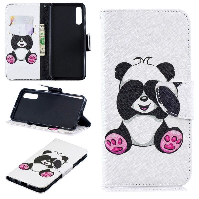 Lederhüllen Samsung Galaxy A50 Lustiger Panda