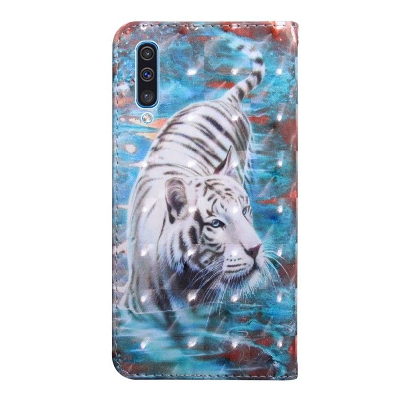 Lederhüllen Samsung Galaxy A50 Tiger Im Wasser